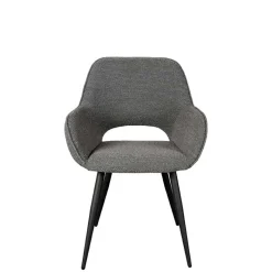 Discount Wohnen Esstisch-Sessel in Grau Boucle - Regison (2er Set)