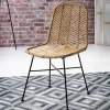 Discount Wohnen Esstischstuhl aus Rattan Geflecht - Krapina (2er Set)