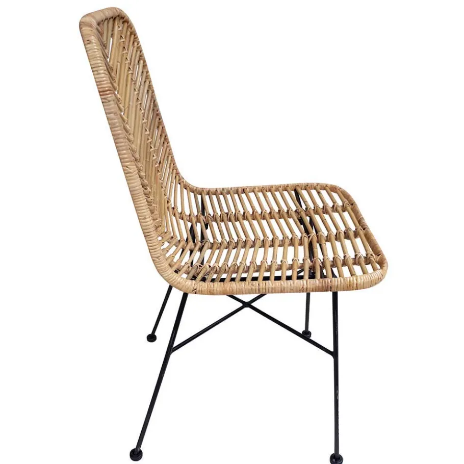 Discount Wohnen Esstischstuhl aus Rattan Geflecht - Krapina (2er Set)