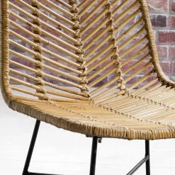 Discount Wohnen Esstischstuhl aus Rattan Geflecht - Krapina (2er Set)