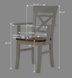 Online Wohnen Esstischstuhl Barlad im Landhausstil (2er Set)