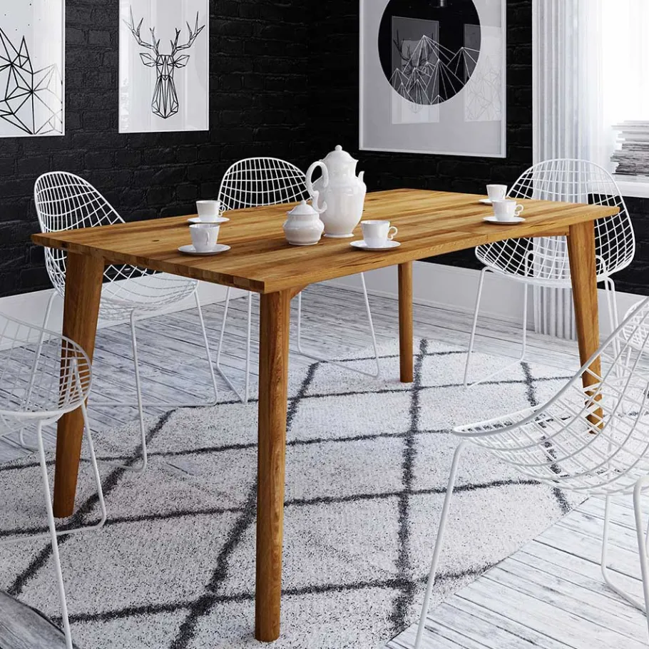 Clearance Wohnen Esszimmer Ausziehtisch aus Holz Wildeiche - Eavy