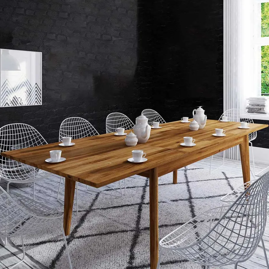 Clearance Wohnen Esszimmer Ausziehtisch aus Holz Wildeiche - Eavy
