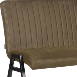 New Wohnen Esszimmer Bank mit Lehne in Oliv Grün Microfaser - Sorellas