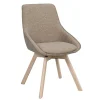 Wohnen Esszimmer Drehstühle in Beigegrau Stoff - Giliana (2er Set)