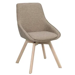 Wohnen Esszimmer Drehstühle in Beigegrau Stoff - Giliana (2er Set)