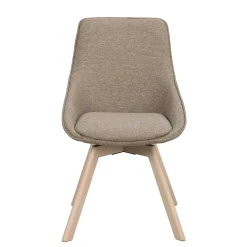 Wohnen Esszimmer Drehstühle in Beigegrau Stoff - Giliana (2er Set)