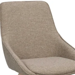 Wohnen Esszimmer Drehstühle in Beigegrau Stoff - Giliana (2er Set)