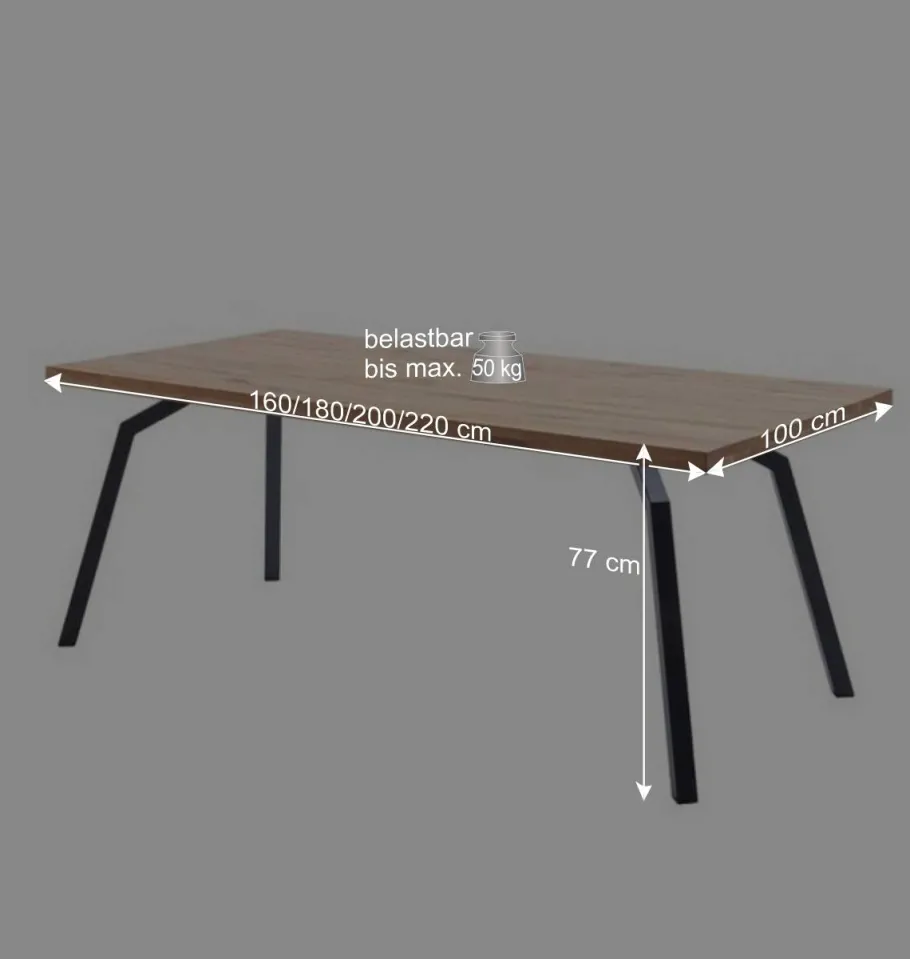 Outlet Wohnen Esszimmer Esstisch aus Balkeneiche Massivholz - Losvonos
