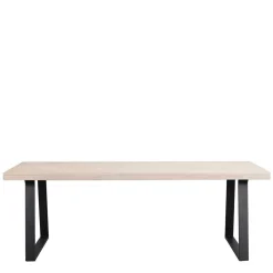 New Wohnen Esszimmer Esstisch aus White Wash Eiche - Ledicatos
