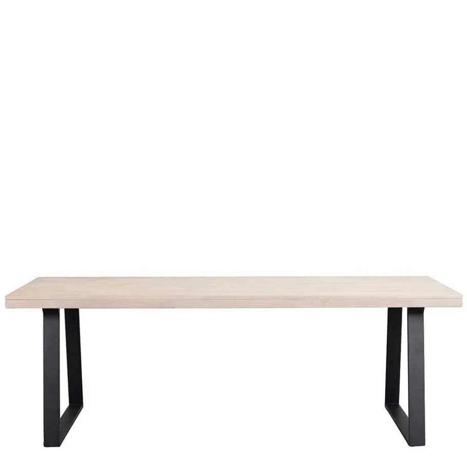 New Wohnen Esszimmer Esstisch aus White Wash Eiche - Ledicatos