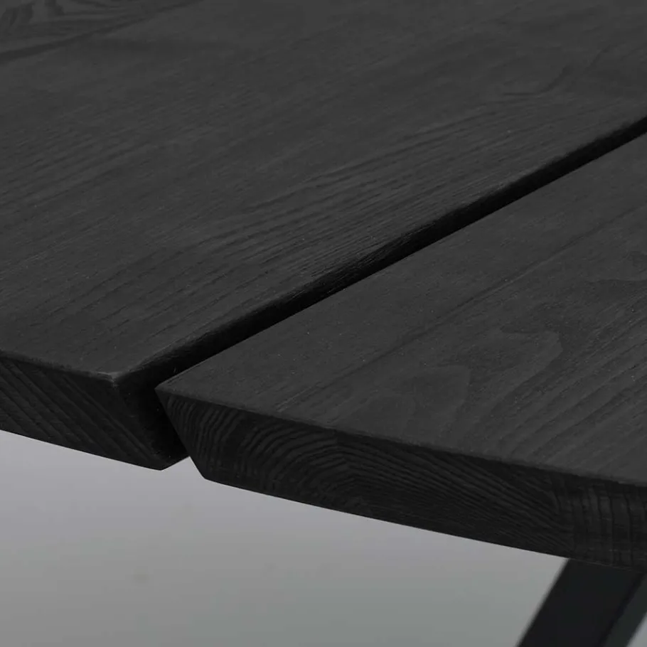 Clearance Wohnen Esszimmer Esstisch in Schwarz aus Eiche - Adrano