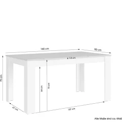 Discount Wohnen Esszimmer Esstisch in Wildeiche Optik - Pardial
