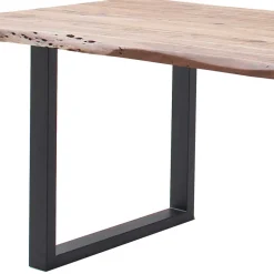 Clearance Wohnen Esszimmer Esstisch mit natürlicher Baumkante - Hugadano