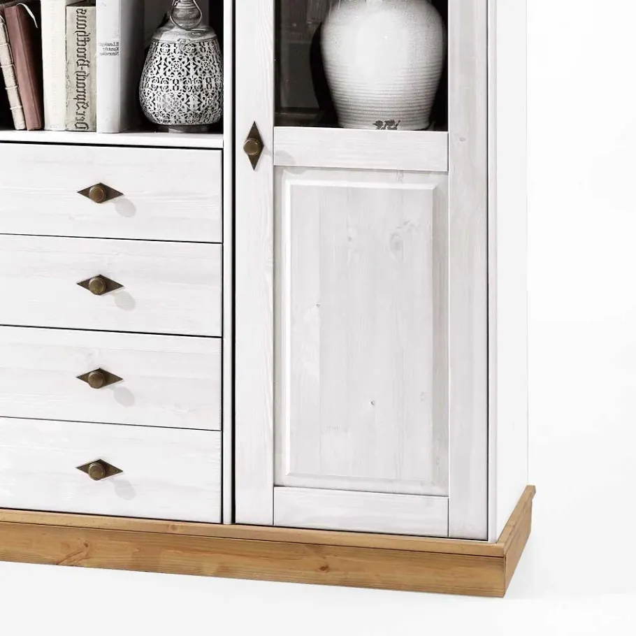 Outlet Wohnen Esszimmer Highboard Sibiuta im Landhausstil