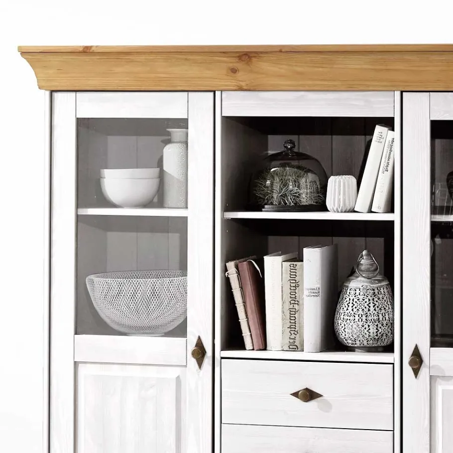 Outlet Wohnen Esszimmer Highboard Sibiuta im Landhausstil
