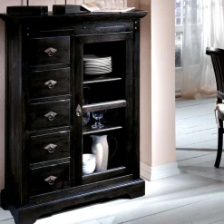 Outlet Wohnen Esszimmer Kommode Imano aus Akazie Massivholz