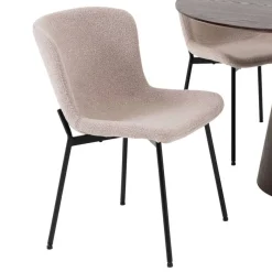 New Wohnen Esszimmer Möbelset mit rundem Tisch - Crystono (fünfteilig)