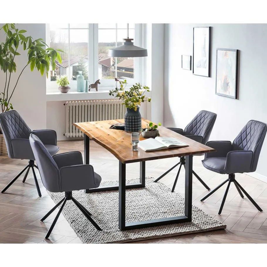 Clearance Wohnen Esszimmer Möbelset modern - Bornholma (fünfteilig)