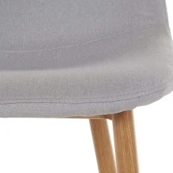 Online Wohnen Esszimmer Schalenstühle in Hellgrau Stoff - Reus (4er Set)