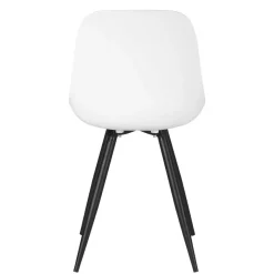 Discount Wohnen Esszimmer Schalenstuhl in Weiß Kunststoff - Saar (2er Set)