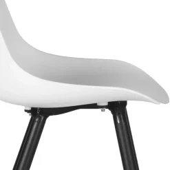 Discount Wohnen Esszimmer Schalenstuhl in Weiß Kunststoff - Saar (2er Set)