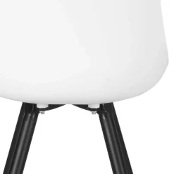 Discount Wohnen Esszimmer Schalenstuhl in Weiß Kunststoff - Saar (2er Set)