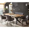 Wohnen Esszimmer Sitzgruppe mit Bank Set - Jalona (sechsteilig)