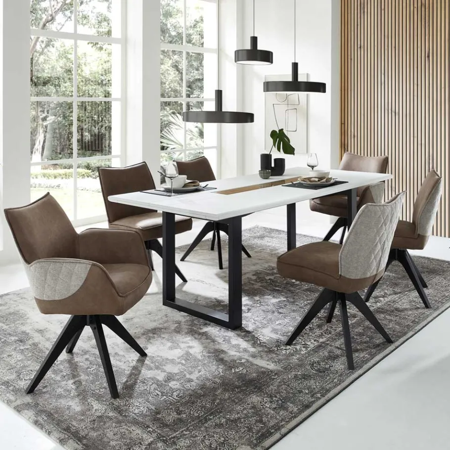 Best Wohnen Esszimmer Sitzgruppe mit sechs Sitzplätzen - Niam (siebenteilig)