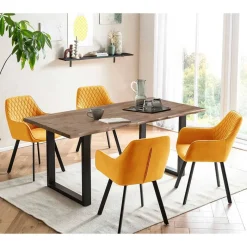 Clearance Wohnen Esszimmer Sitzgruppe Set - Hemorian (fünfteilig)