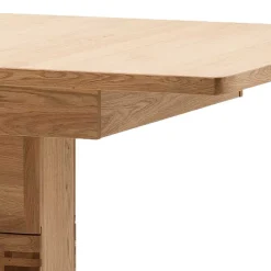 Outlet Wohnen Esszimmer Säulentisch mit zwei Einlegeplatten - Crupean