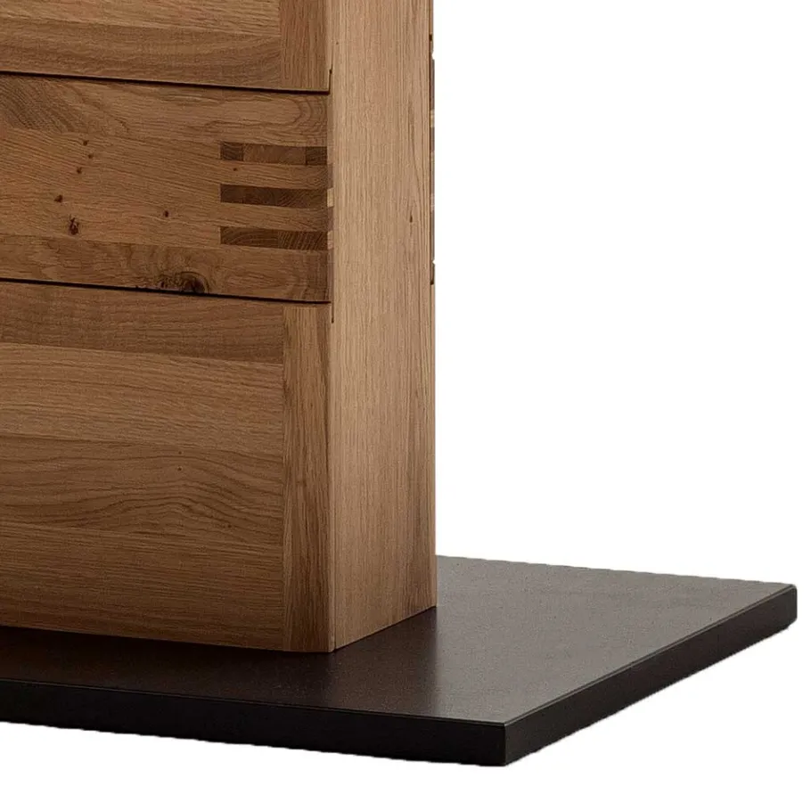 Outlet Wohnen Esszimmer Säulentisch mit zwei Einlegeplatten - Crupean
