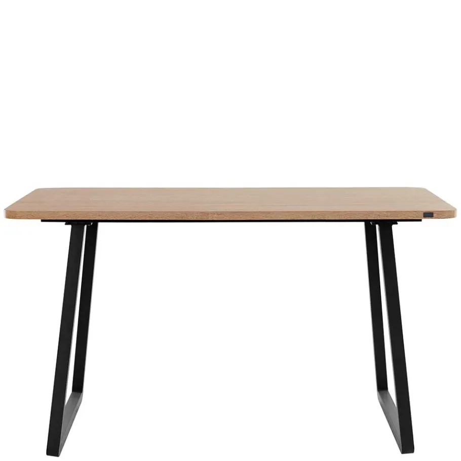 New Wohnen Esszimmer Tisch in Wildeiche Optik & Schwarz - Neviska