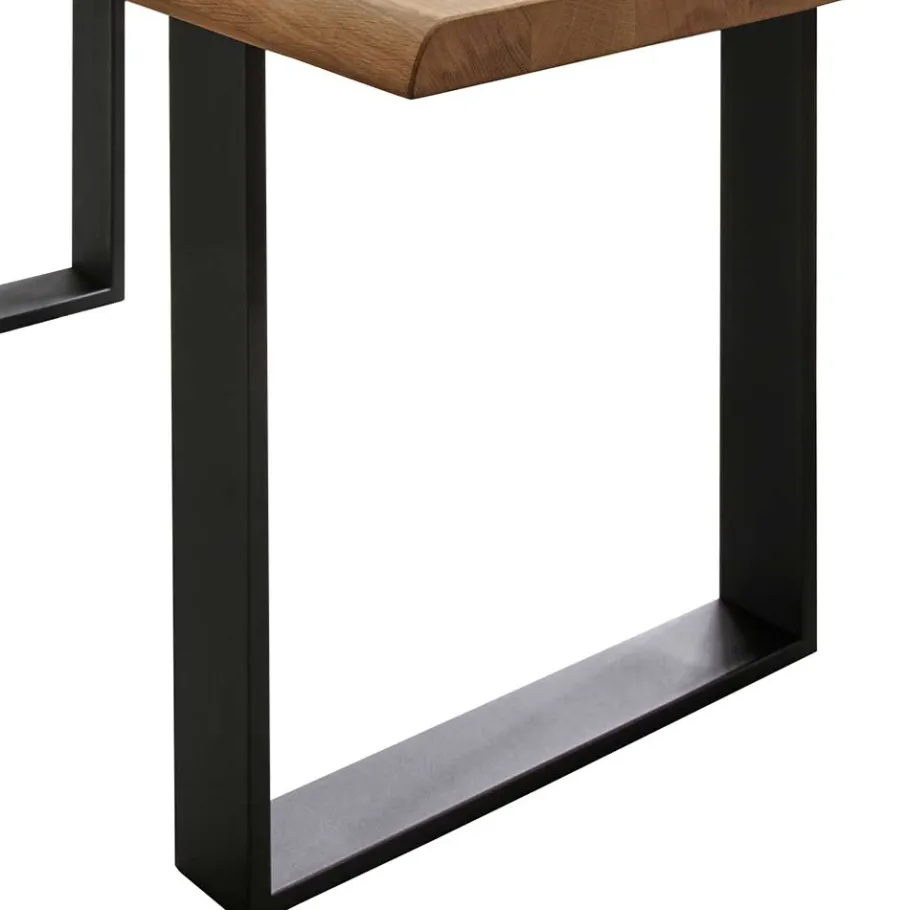 Outlet Wohnen Esszimmer Tisch mit Holzplatte aus Wildeiche - Rouven