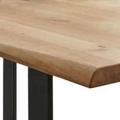 Outlet Wohnen Esszimmer Tisch mit Holzplatte aus Wildeiche - Rouven