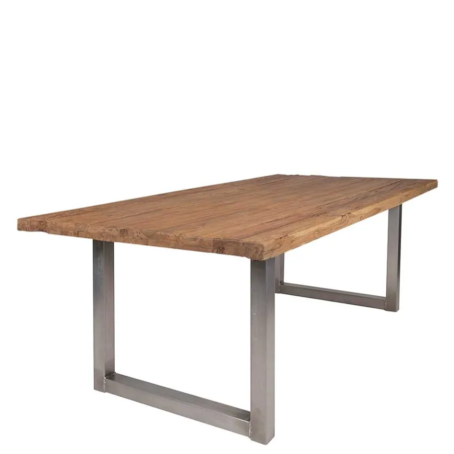 New Wohnen Esszimmer Tisch mit Teak Altholz Platte - Malaya