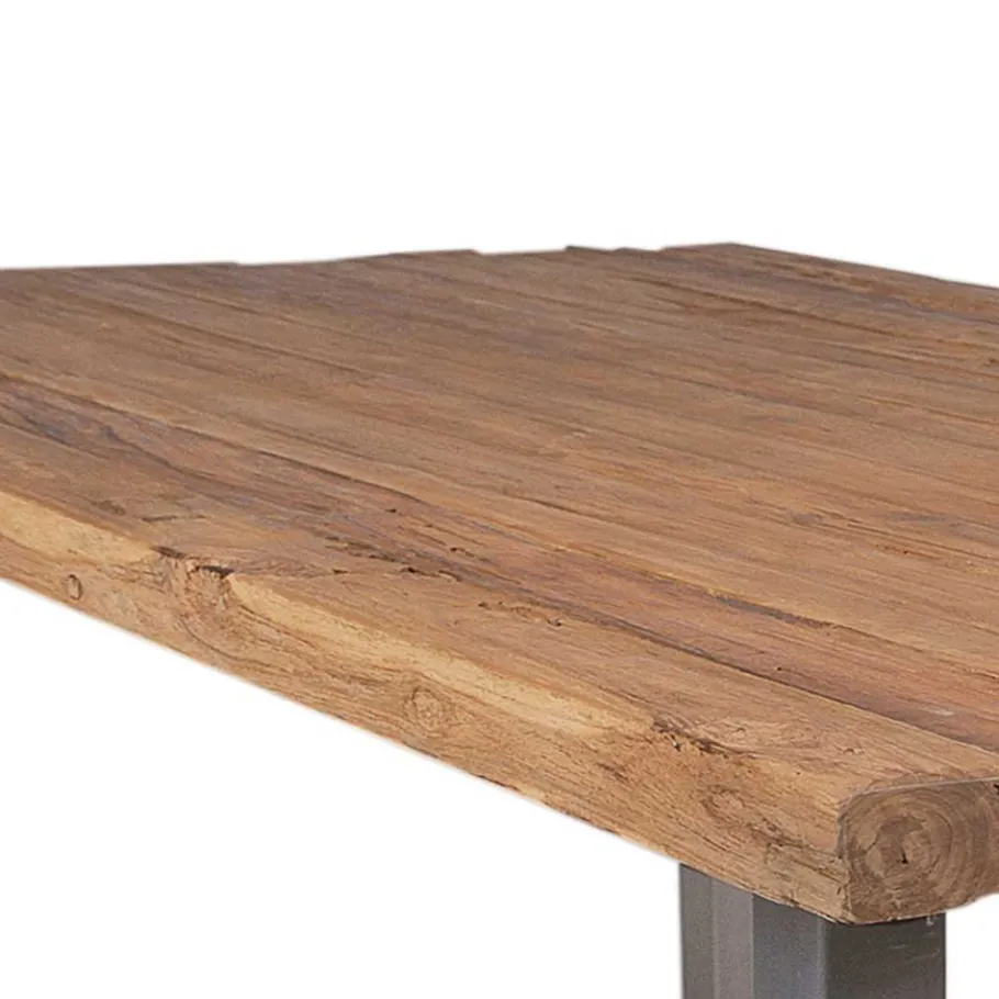New Wohnen Esszimmer Tisch mit Teak Altholz Platte - Malaya