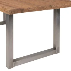 New Wohnen Esszimmer Tisch mit Teak Altholz Platte - Malaya