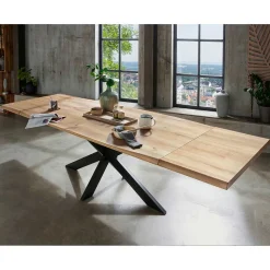 Clearance Wohnen Esszimmer Wildeiche Esstisch mit Mikado Fußgestell - Shajan