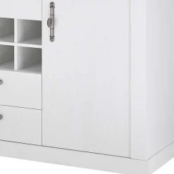 Best Wohnen Esszimmermöbel Kombi in weißer Holzoptik Pinie - Liancos (vierteilig)