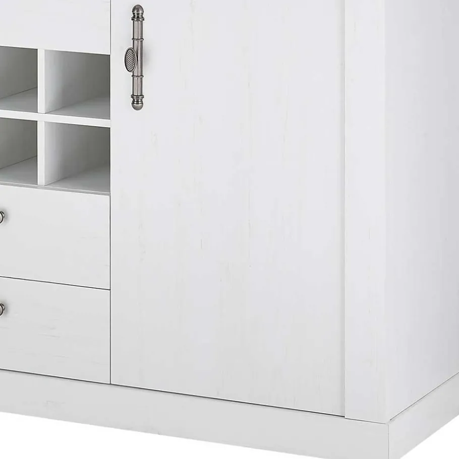 Best Wohnen Esszimmermöbel Kombi in weißer Holzoptik Pinie - Liancos (vierteilig)