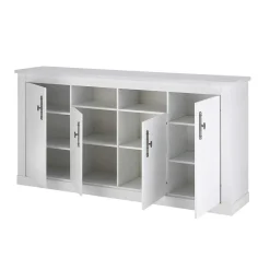 Sale Wohnen Esszimmerschrank Set in weißer Holzoptik Pinie - Liancos (dreiteilig)