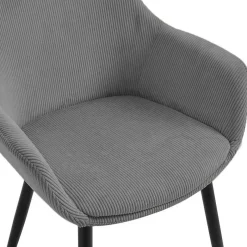 Clearance Wohnen Esszimmerstuhl aus Cord in Grau - Culau (2er Set)