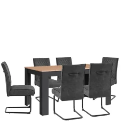 Best Wohnen Esszimmertisch in Wildeiche und Anthrazit - Vahidan