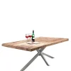 Outlet Wohnen Esszimmertisch mit Holzplatte aus Teak recycelt - Kulstrado