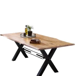 Best Wohnen Esszimmertisch mit Live Edge Holzplatte Akazie - Cerado