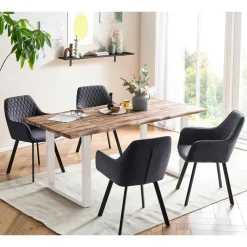 Clearance Wohnen Esszimmertisch und Stühle Set - Ziadovas (fünfteilig)