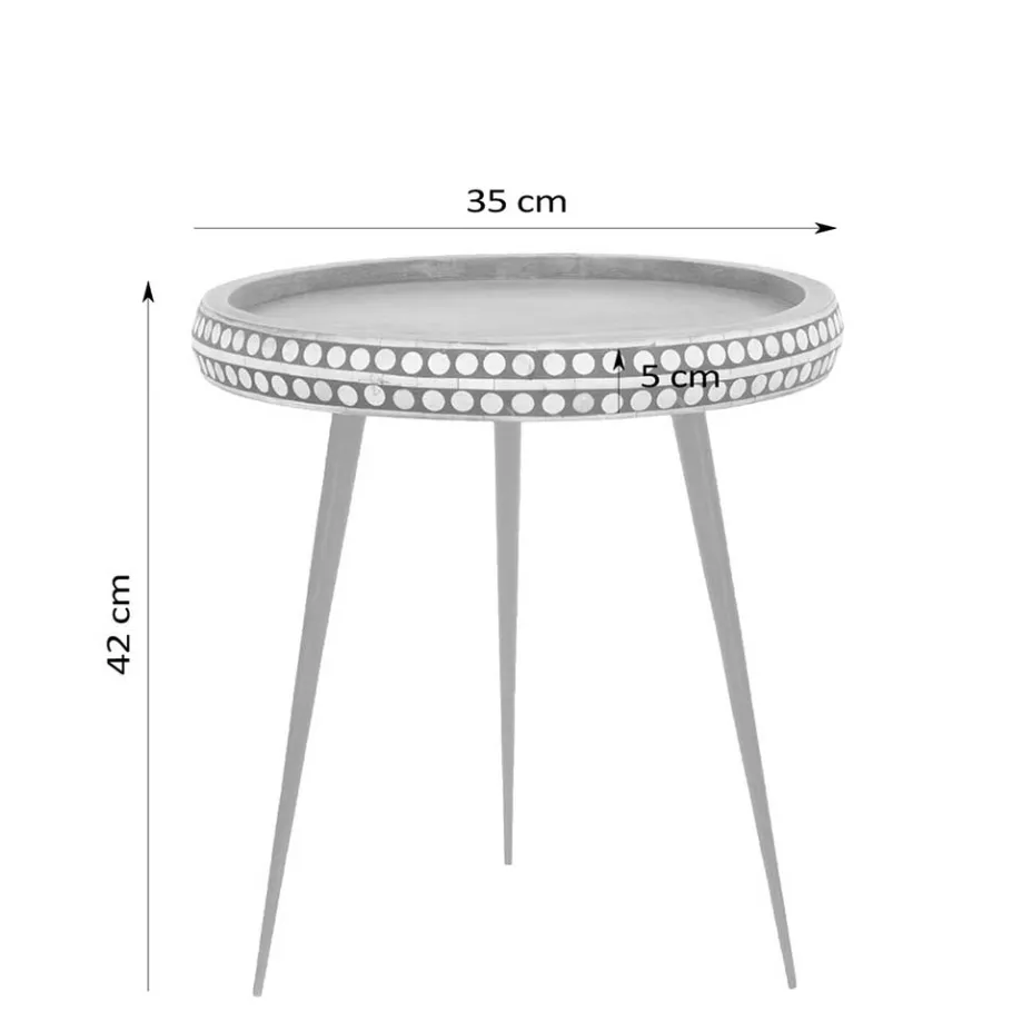 Discount Wohnen Ethno Style Beistelltisch aus Massivholz Mango - Piton