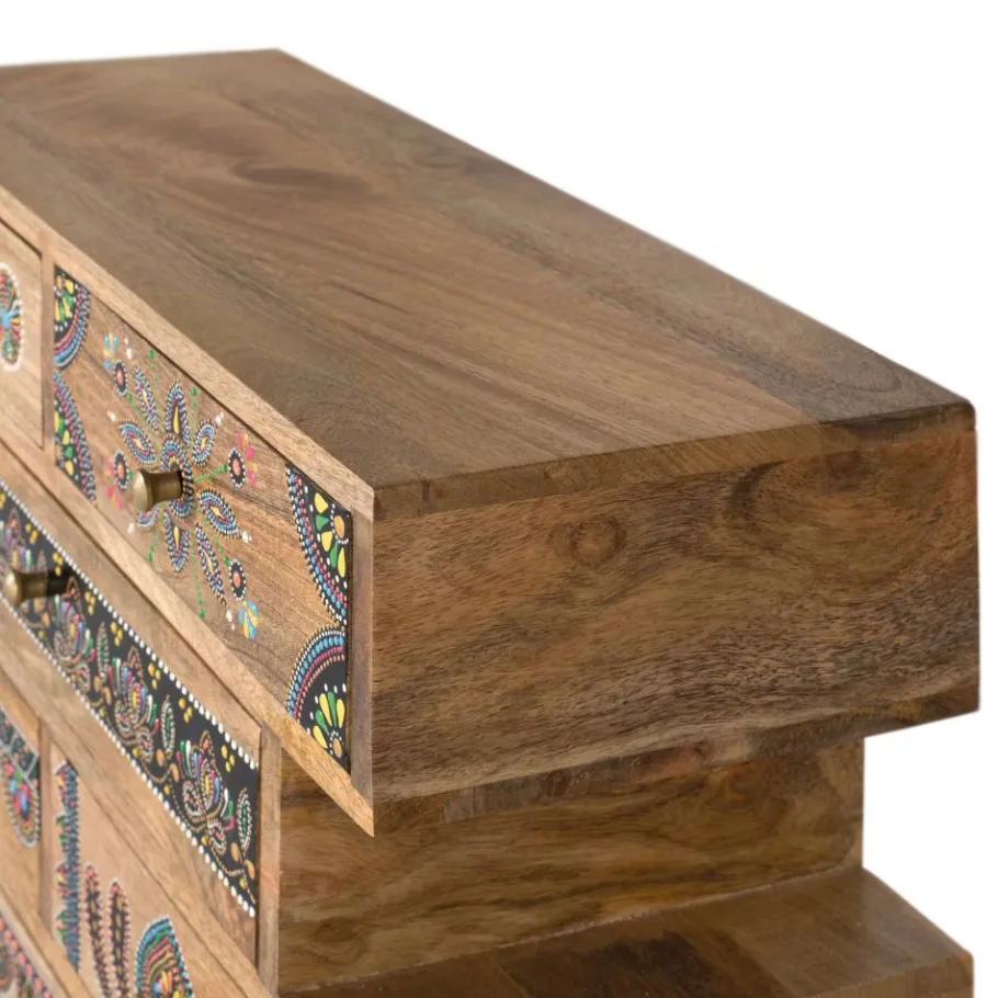 Outlet Wohnen Ethno Style Design-Kommode handbemalt - Azua