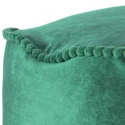 Outlet Wohnen Ethno Style Pouf mit Makramee Quasten Borte - Natsonai